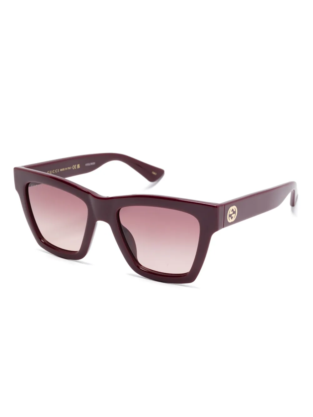 Gucci Eyewear Zonnebril met vierkant montuur - Rood