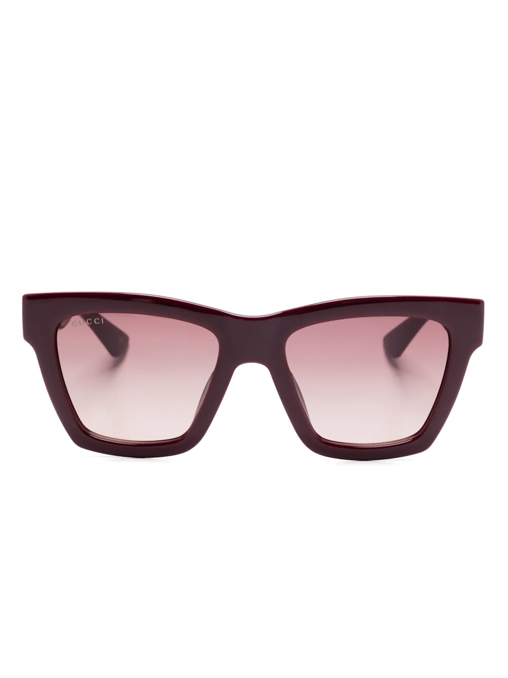 Gucci Eyewear Zonnebril met vierkant montuur Rood