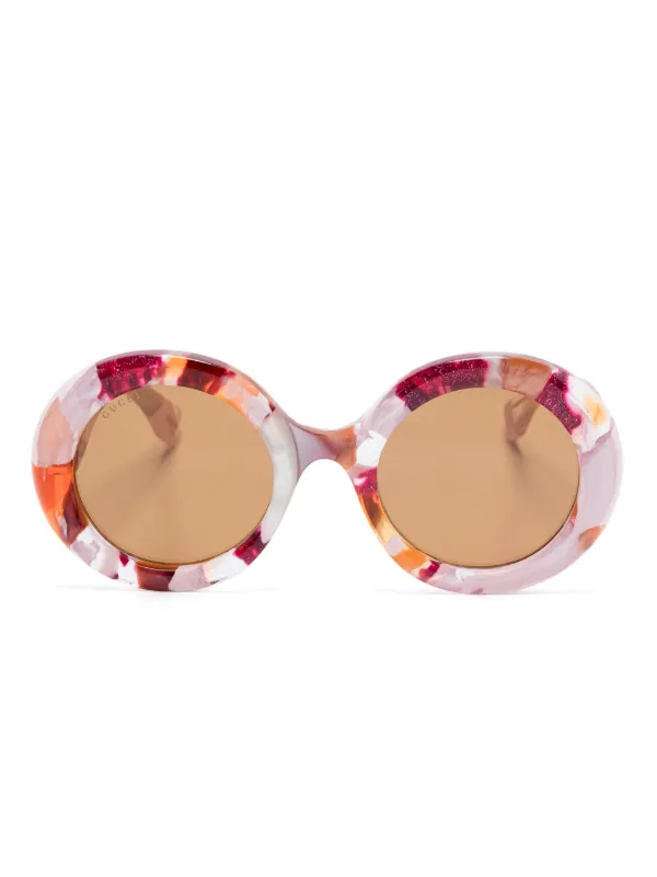 Gucci round pink sunglasses online