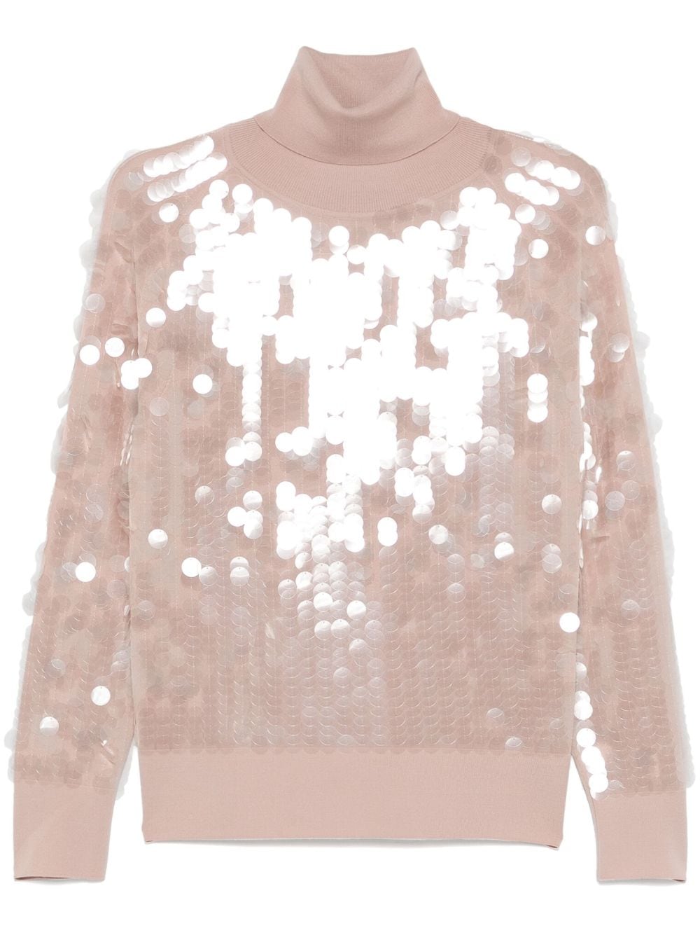 Shop Ermanno Scervino Sequin-embellished Sweater In Pink