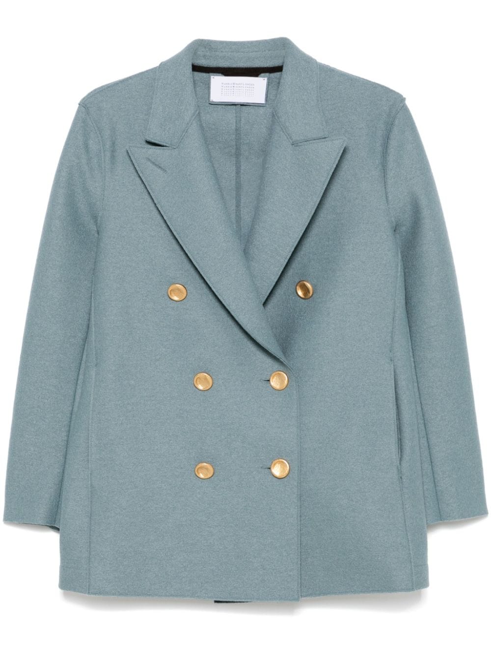 Shop Harris Wharf London Virgin-wool Blazer In Blue