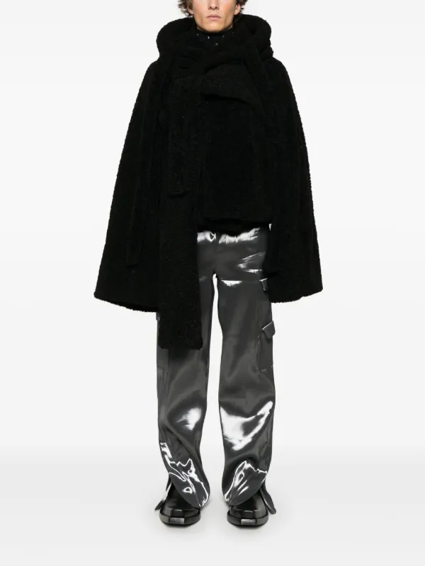 Ottolinger Wrap Teddy Jacket | Black | FARFETCH AE