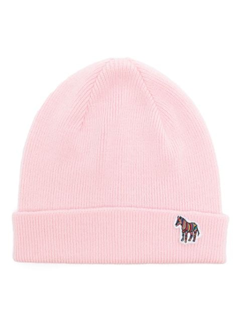 zebra-patch beanie 