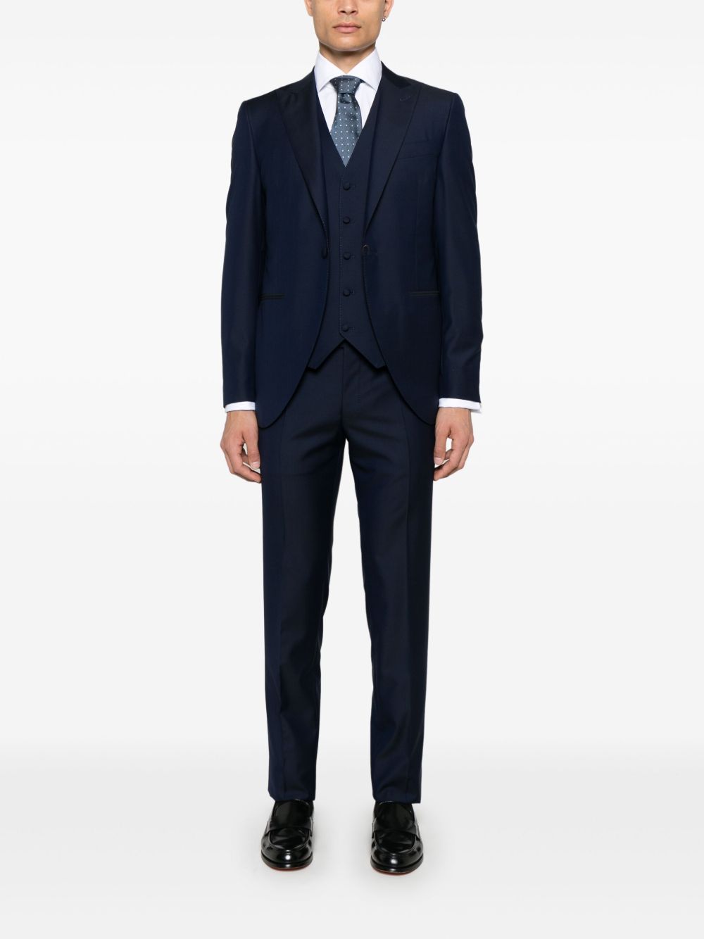 Canali wool three-piece suit - Blue