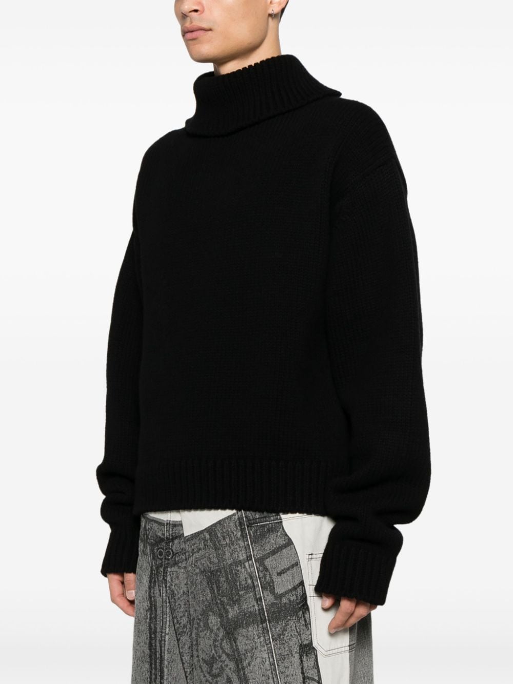 AIREI roll-neck sweater - Zwart