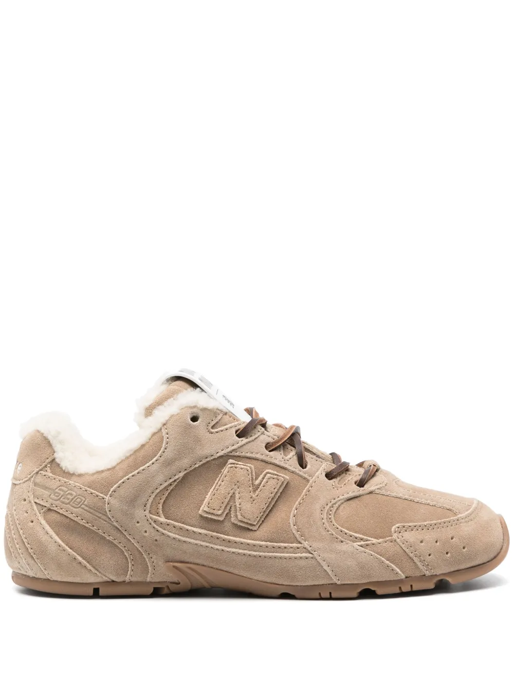 Miu x New Balance BB650 suède sneakers Beige