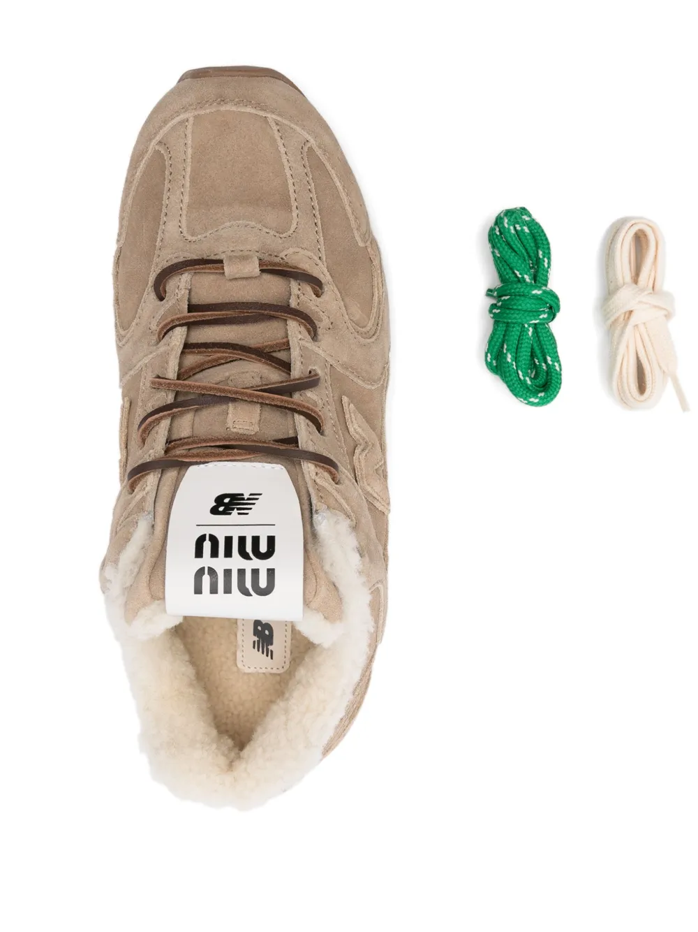 Miumiu 26ss Sneaker Lace Fabric Suede 713082