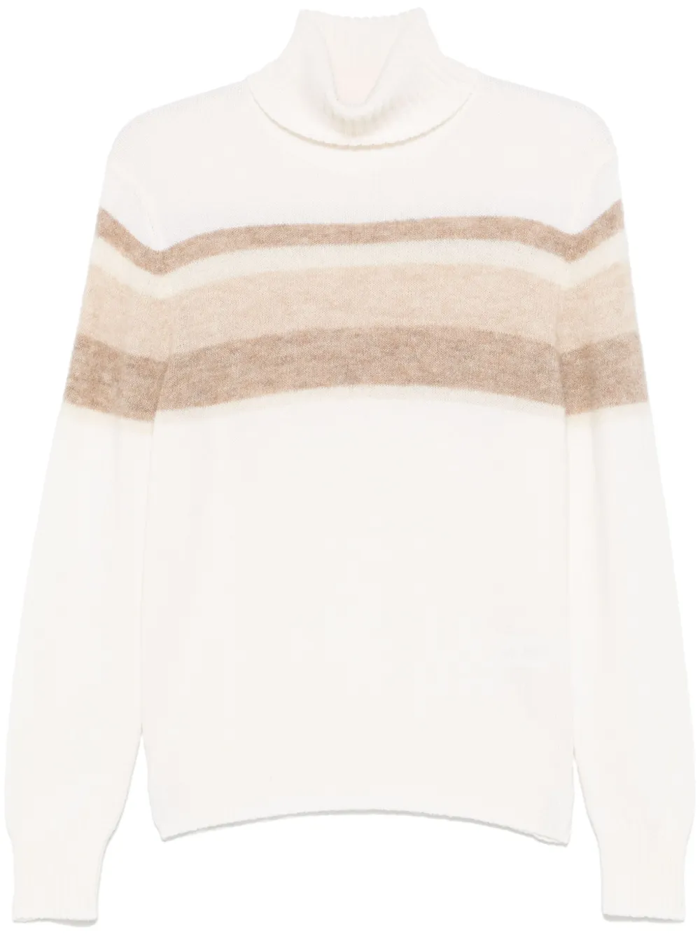 Malo Gestreepte trui Beige