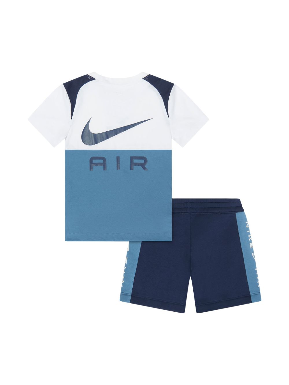 Nike Kids logo-embroidered shorts set - Blauw