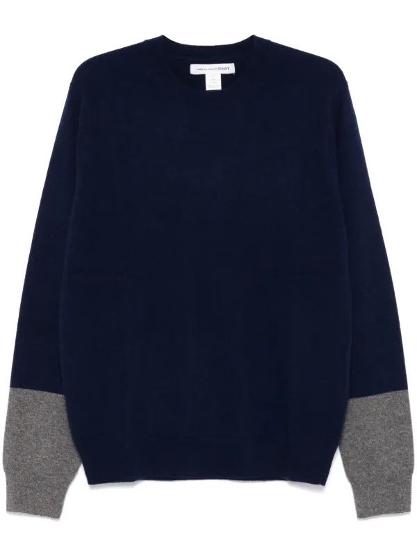 Comme Des Garçons Shirt カラーブロックセーター　M Comme Des Garçons Shirt カラーブロック セーター | ブルー