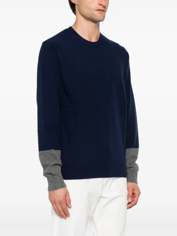 Comme Des Garçons Shirt カラーブロック ラムウールセーター | ブルー