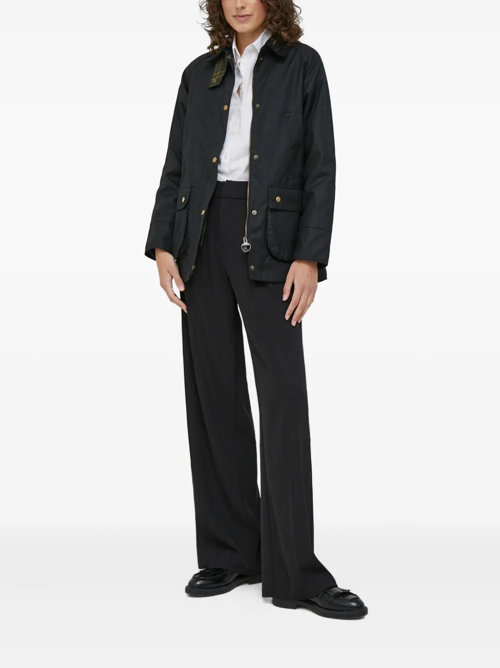 Barbour Acorn Buttoned Pocket Jacket In Black