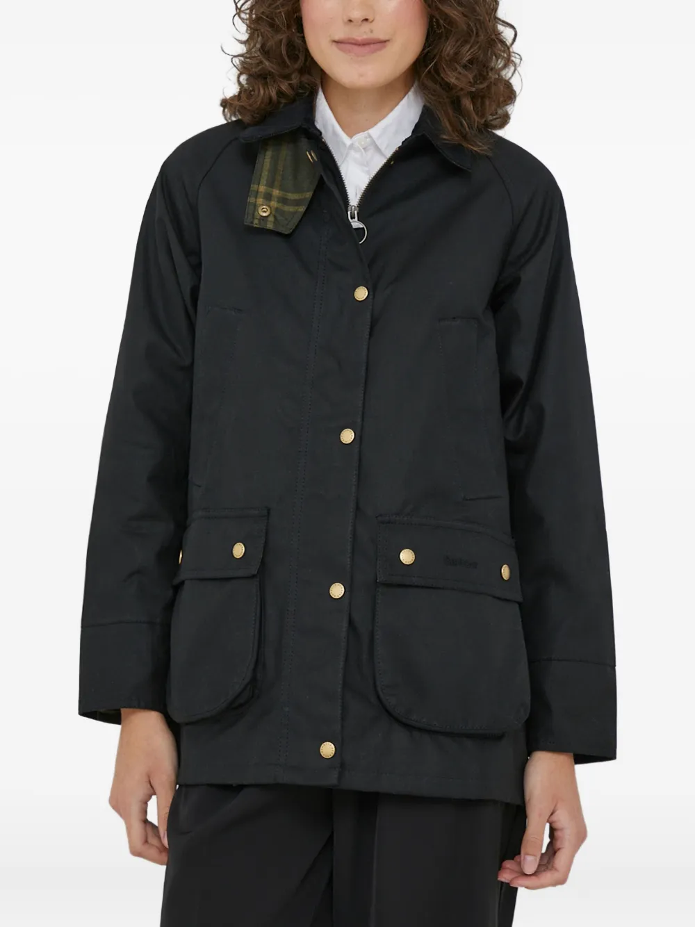 Barbour Acorn Buttoned Pocket Jacket In Black