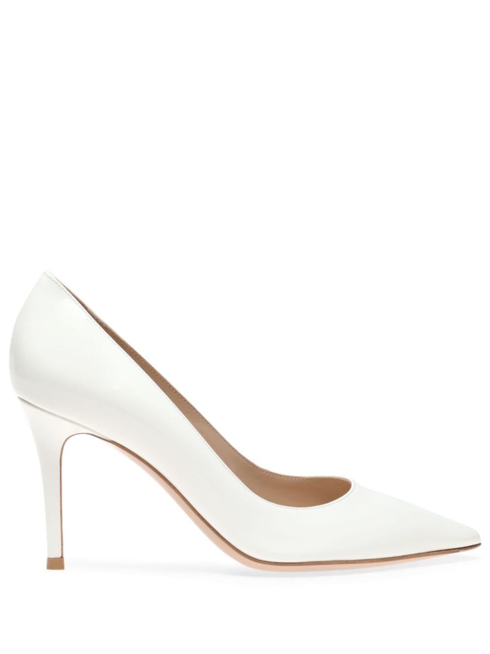 Gianvito Rossi 85mm patent-leather pumps White