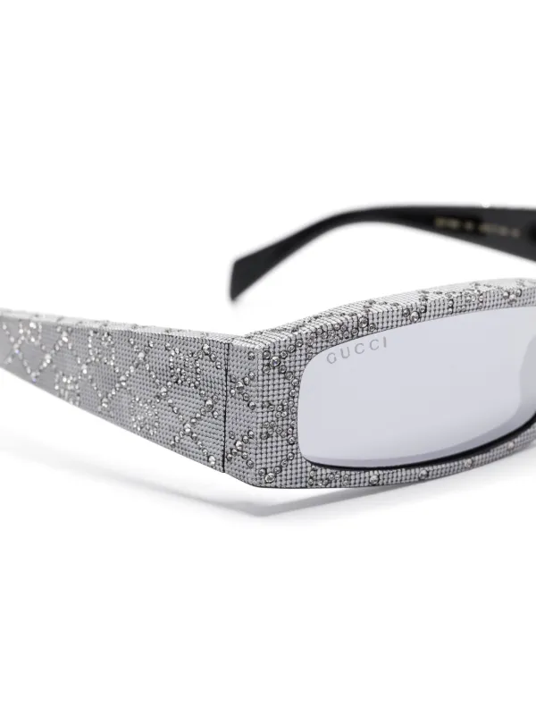 小物 Archive GUCCI square sunglasses silver Gucci Square Frame Sunglasses in Silver | REVOLVE
