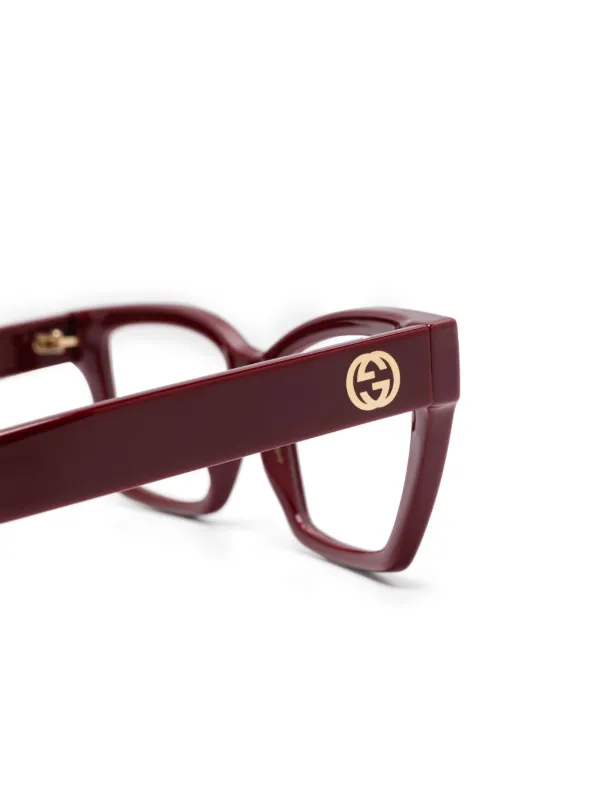 Gucci Eyewear cat-eye Glasses Red FARFETCH JO