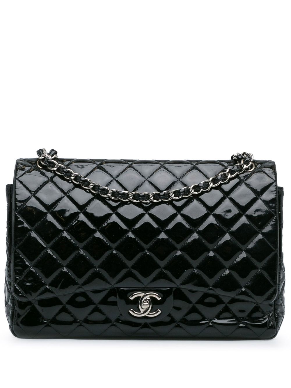 Cheap HOT SALE CHANEL 2014 Maxi Classic Patent Double Flap shoulder bag Women