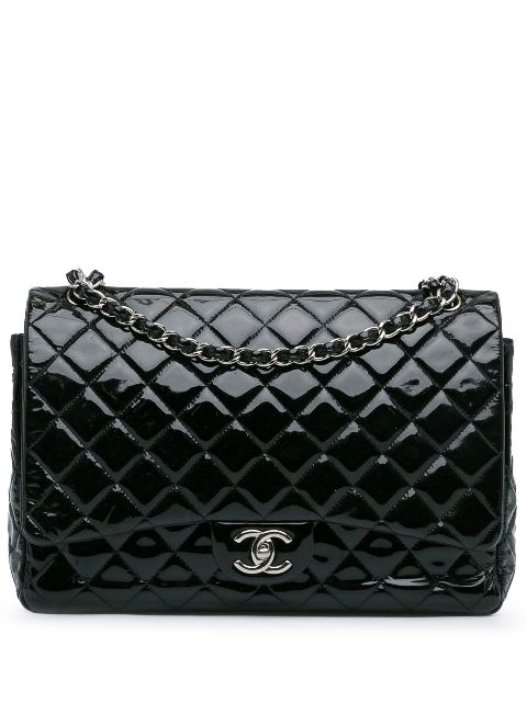 HOT SALE CHANEL 2014 Maxi Classic Patent Double Flap shoulder bag Women