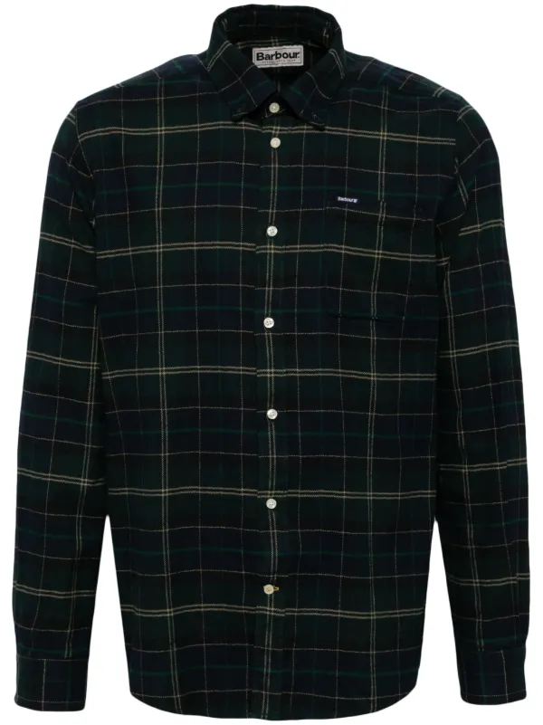 Barbour Check Pattern Shirt Green FARFETCH CA