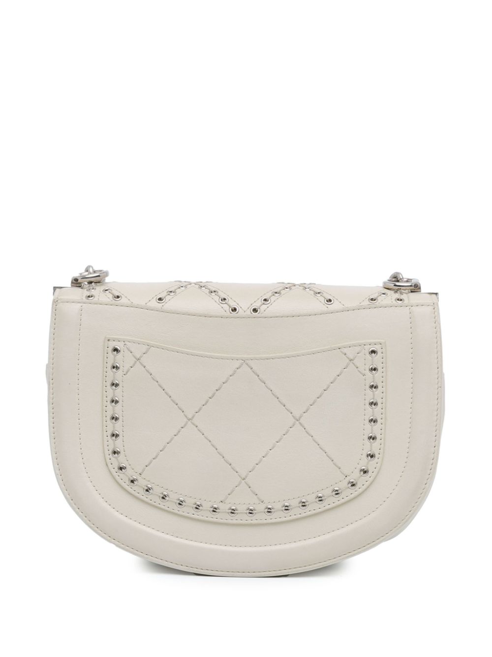 CHANEL 2018 Small Calfskin Coco Eyelets Round Flap crossbody bag Women