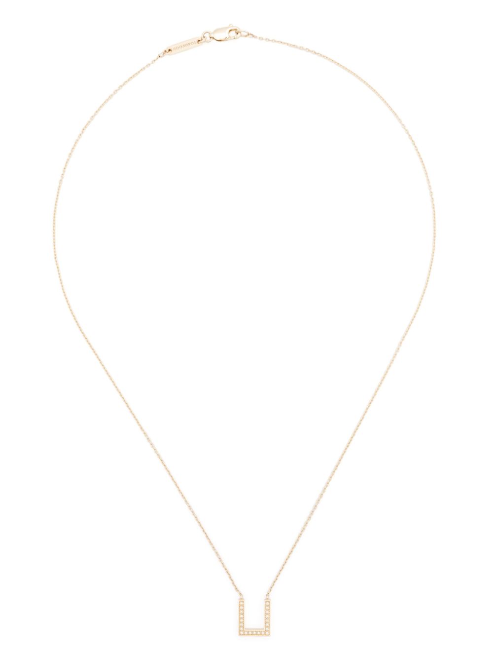 Tom Wood 9kt Yellow Gold Sleek Pendant Diamonds Necklace