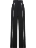 A.M.G. contrasting-trim trousers - Black