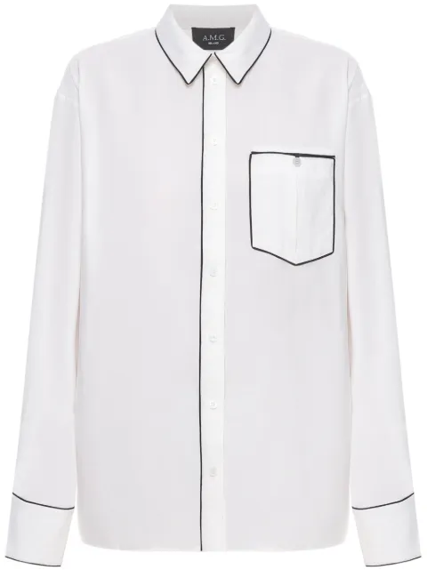 A.M.G. camisa con ribete en contraste