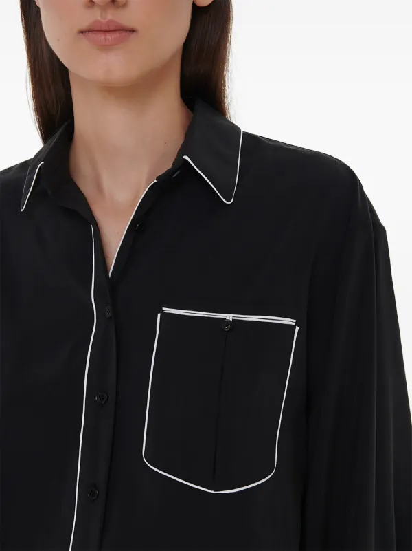 contrast trim dress shirt Tom Ford - Blue Contrast Trim Dress Shirt