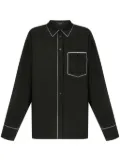 A.M.G. contrast-trim shirt - Black