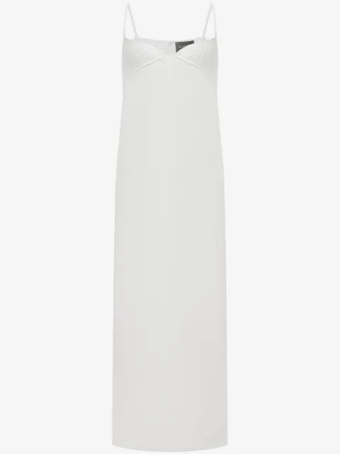 A.M.G. crochet-panelled dress