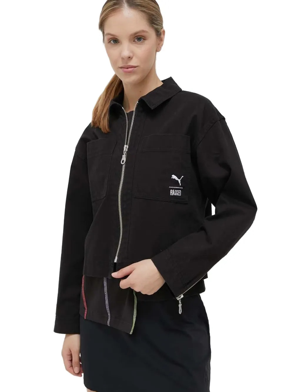 PUMA x The Ragged Priest twill jacket Zwart
