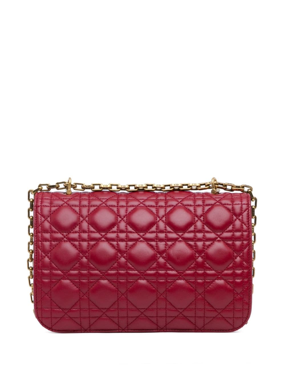 Christian Dior Pre-Owned 2017 Medium Lambskin Cannage Dioraddict crossbody bag - Rood