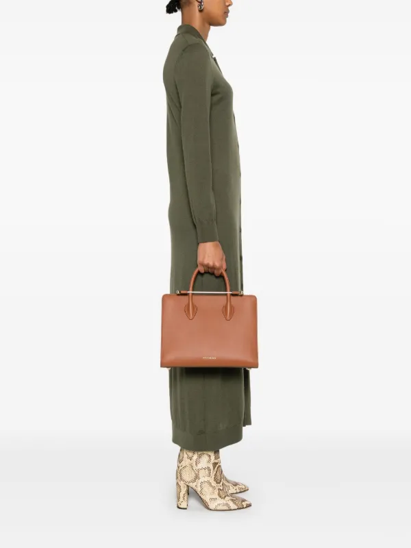 バッグ STRATHBERRY Midi Tote Chestnut ストラスベリー - Midi Tote - トップハンドルレザートート - タン