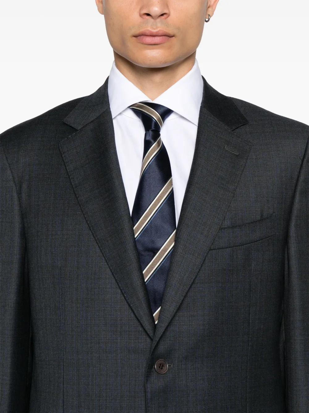 Canali Wollen pak Blauw