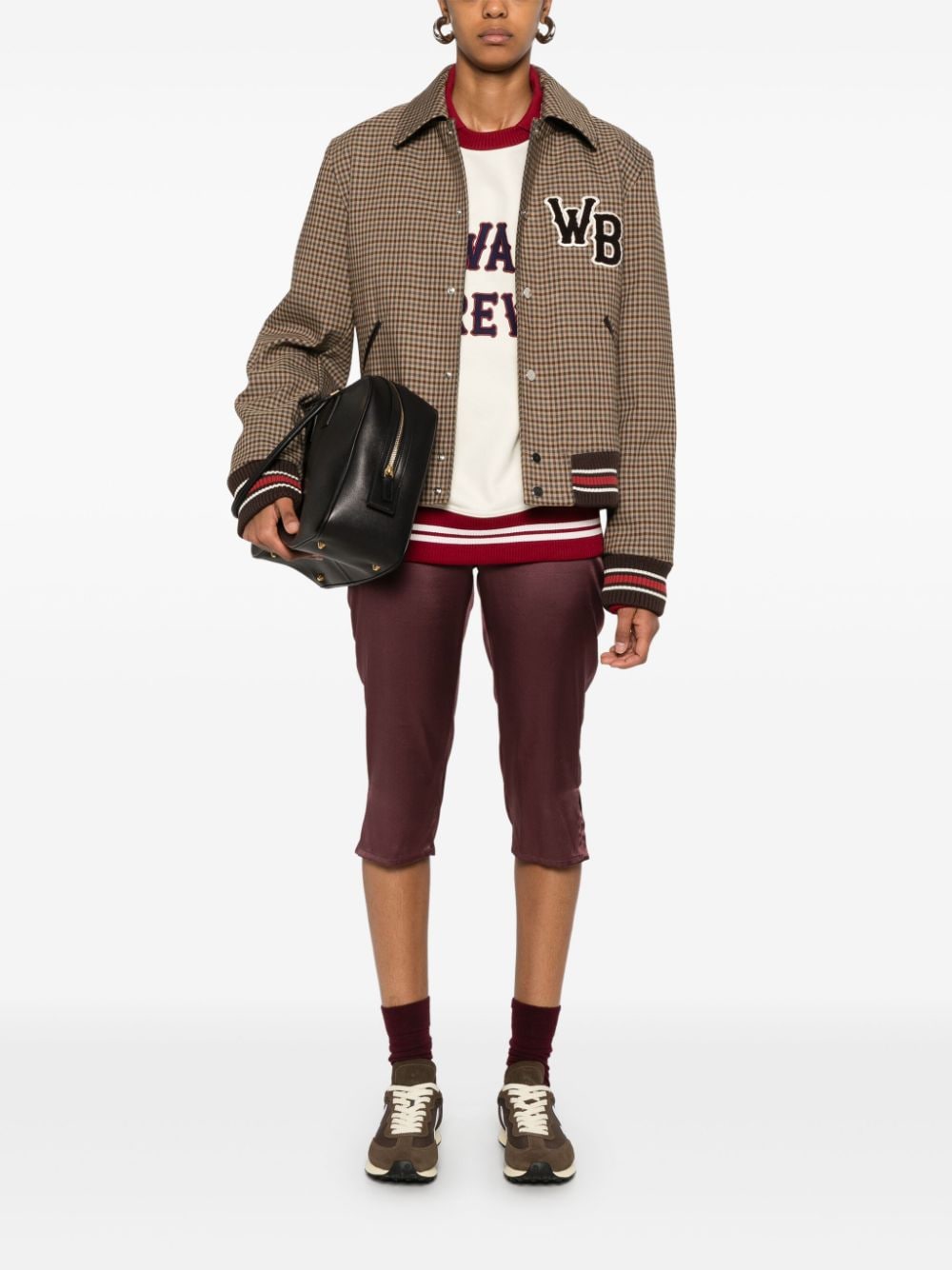 Shop Wales Bonner Homecoming Varsity Jacket In Brown