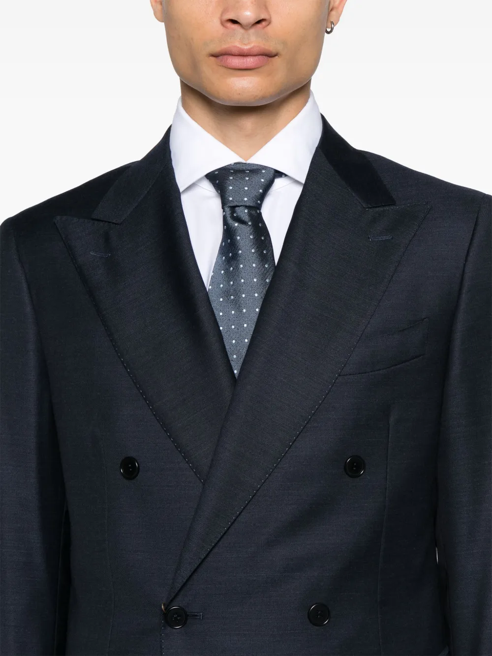 Canali Wollen pak Blauw