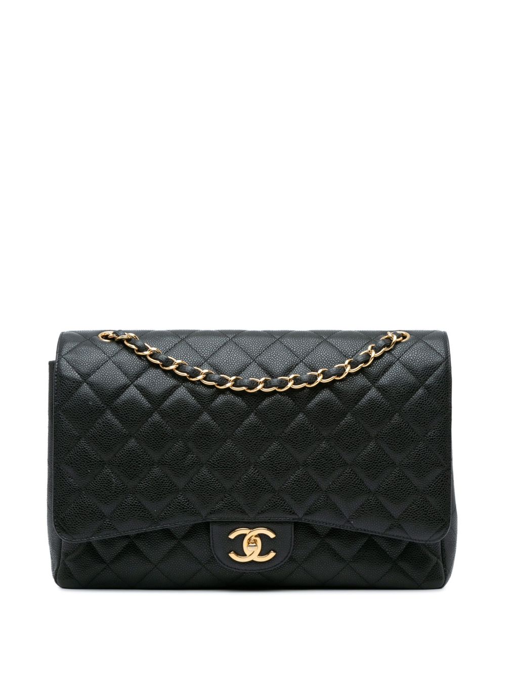 CHANEL Pre-Owned 2011 Maxi Classic Caviar Double Flap shoulder bag WOMEN