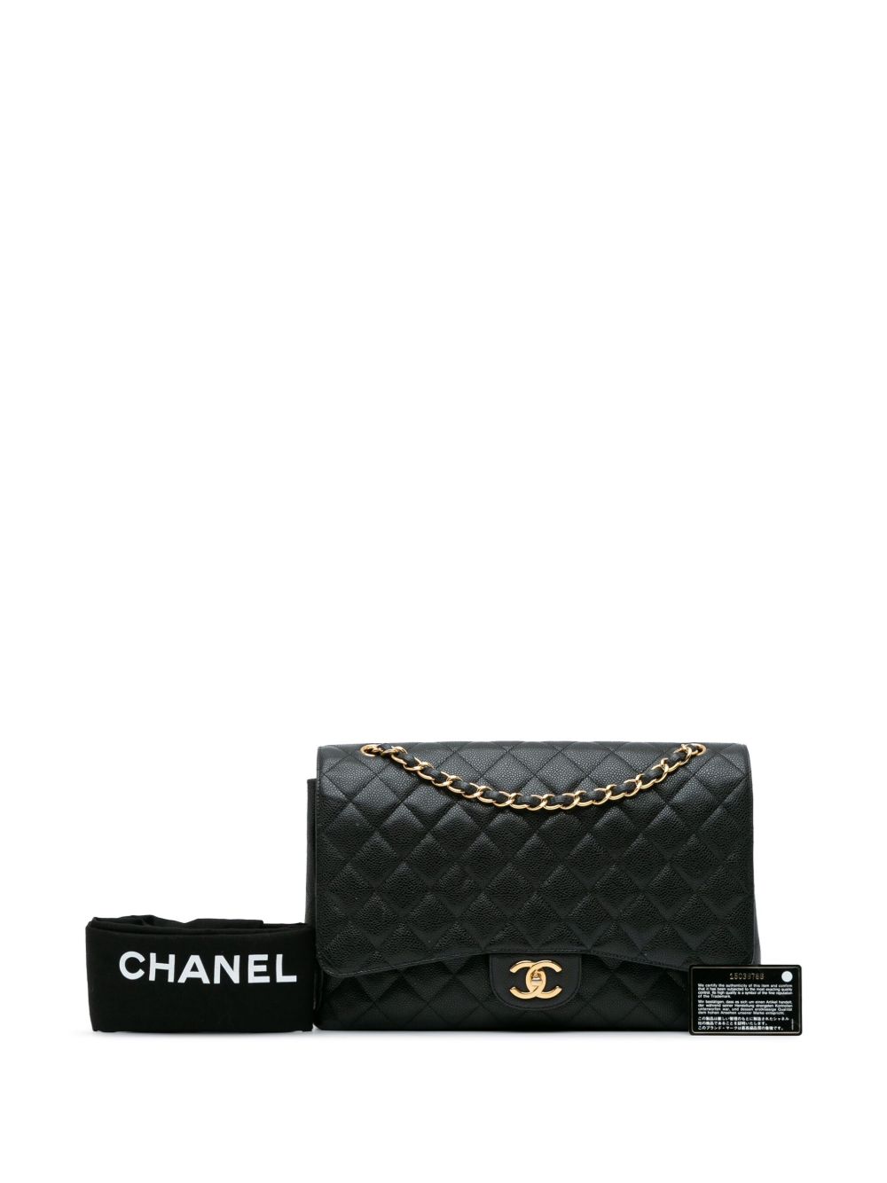 CHANEL Pre-Owned 2011 Maxi Classic Caviar Double Flap shoulder bag WOMEN