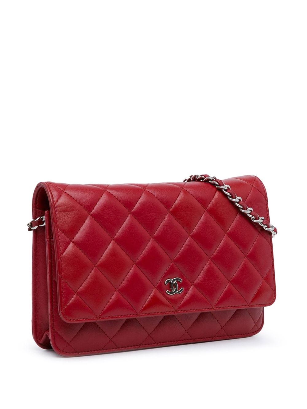 Affordable HOT SALE CHANEL 2014 Classic Lambskin Wallet on Chain crossbody bag Women