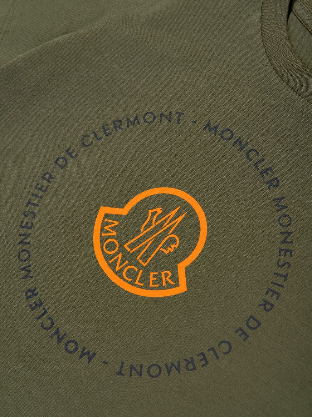 Moncler Enfant T-shirt met logo Groen