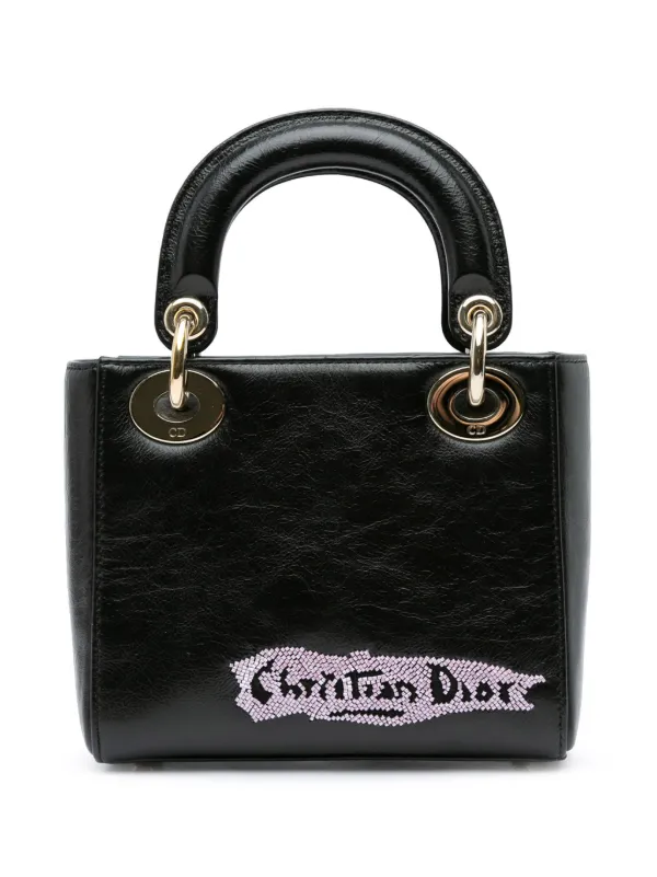 美品・ヴィンテージ【Dior】2016 パテント サッチェルバッグ Christian Dior クリスチャン ディオール レディディオール