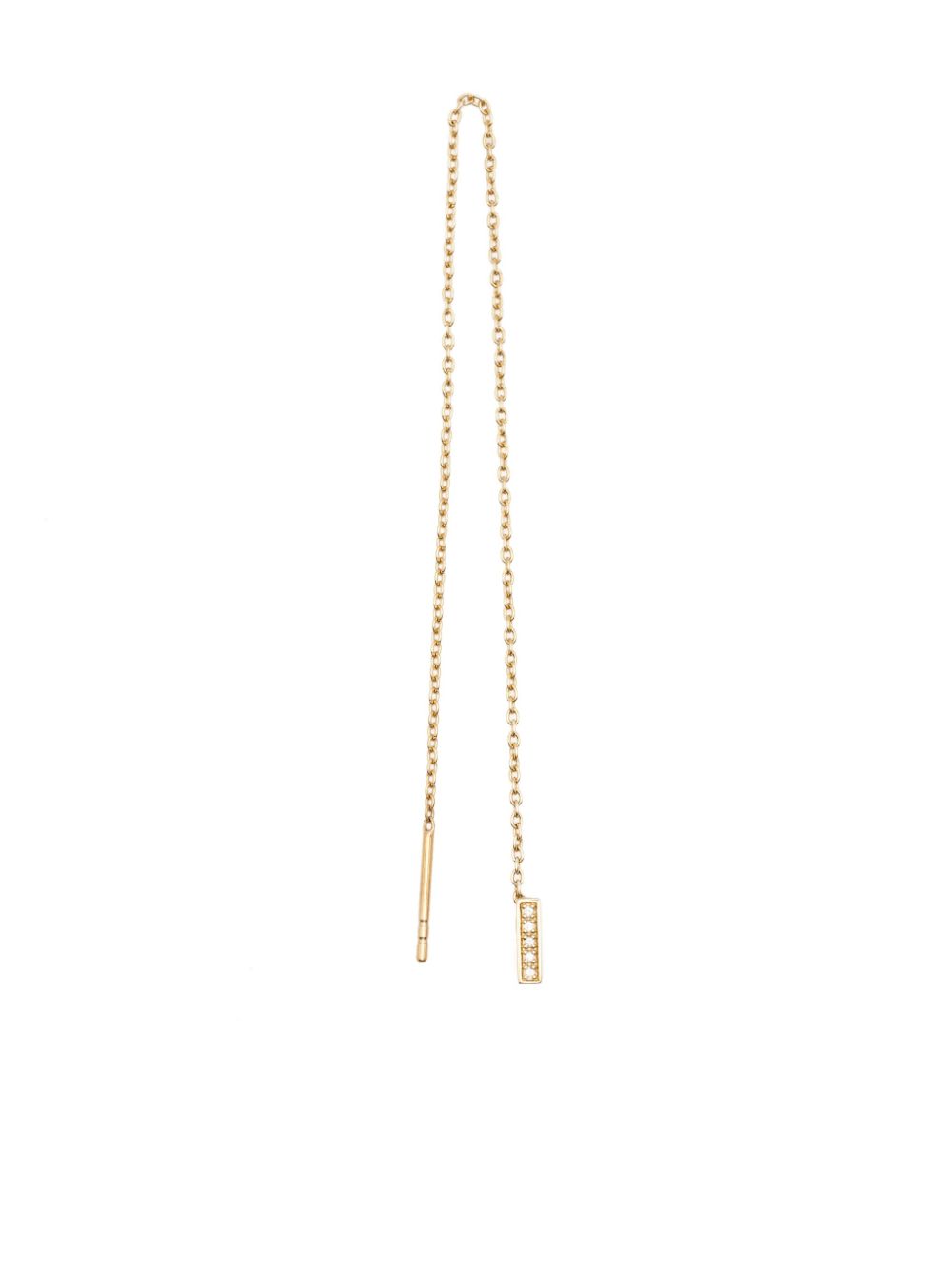 Tom Wood Sleek Ear Chain Gold Diamonds 140 mm