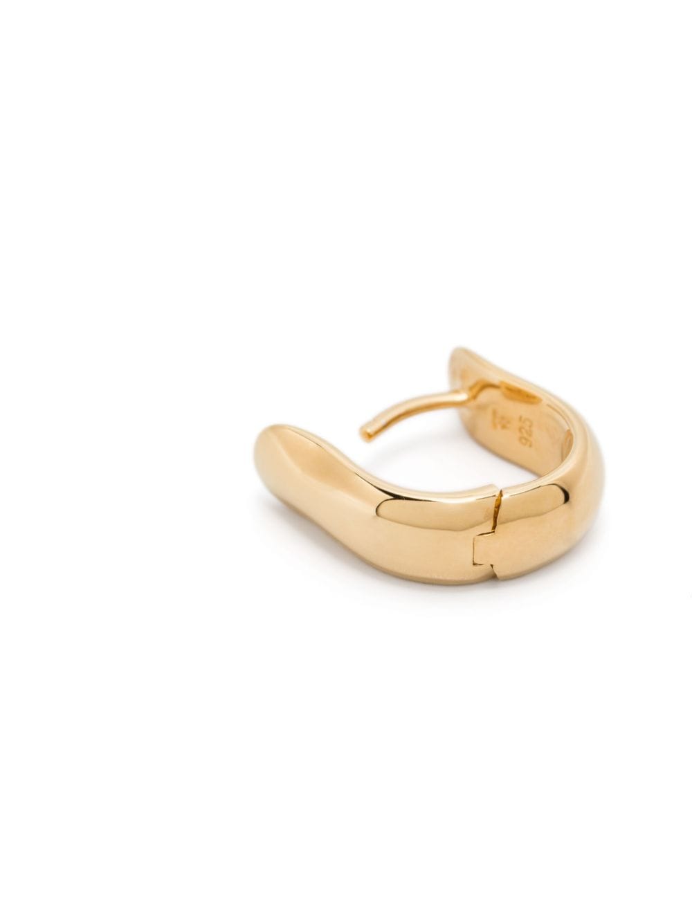 Shop Tom Wood Small Oyster Hoop Earrings In Gold