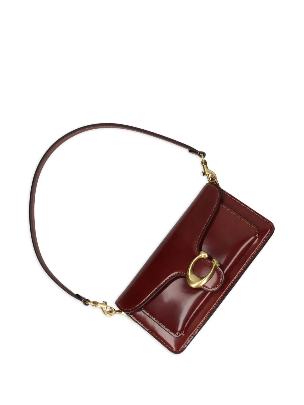 Coach Spazzolato Leather Tabby 20 Shoulder Bag In Red