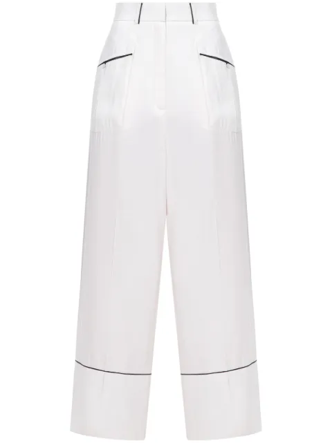 A.M.G. piped-trim trousers