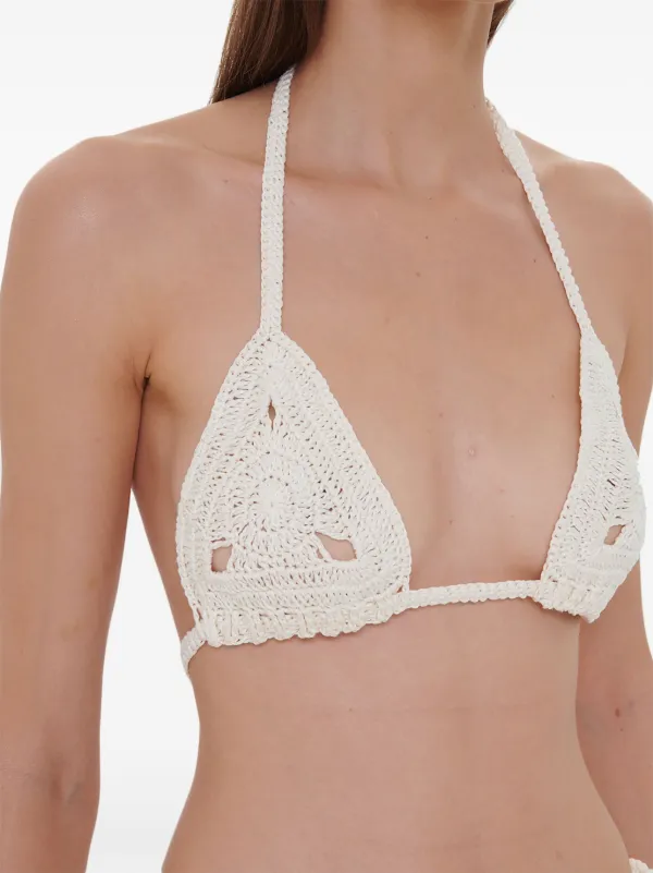 A.M.G. ニットビキニトップ | ホワイト | FARFETCH JP