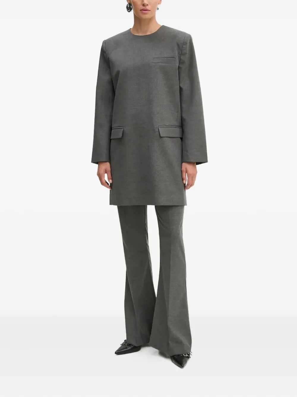 Gestuz Pocket Dress In Gray