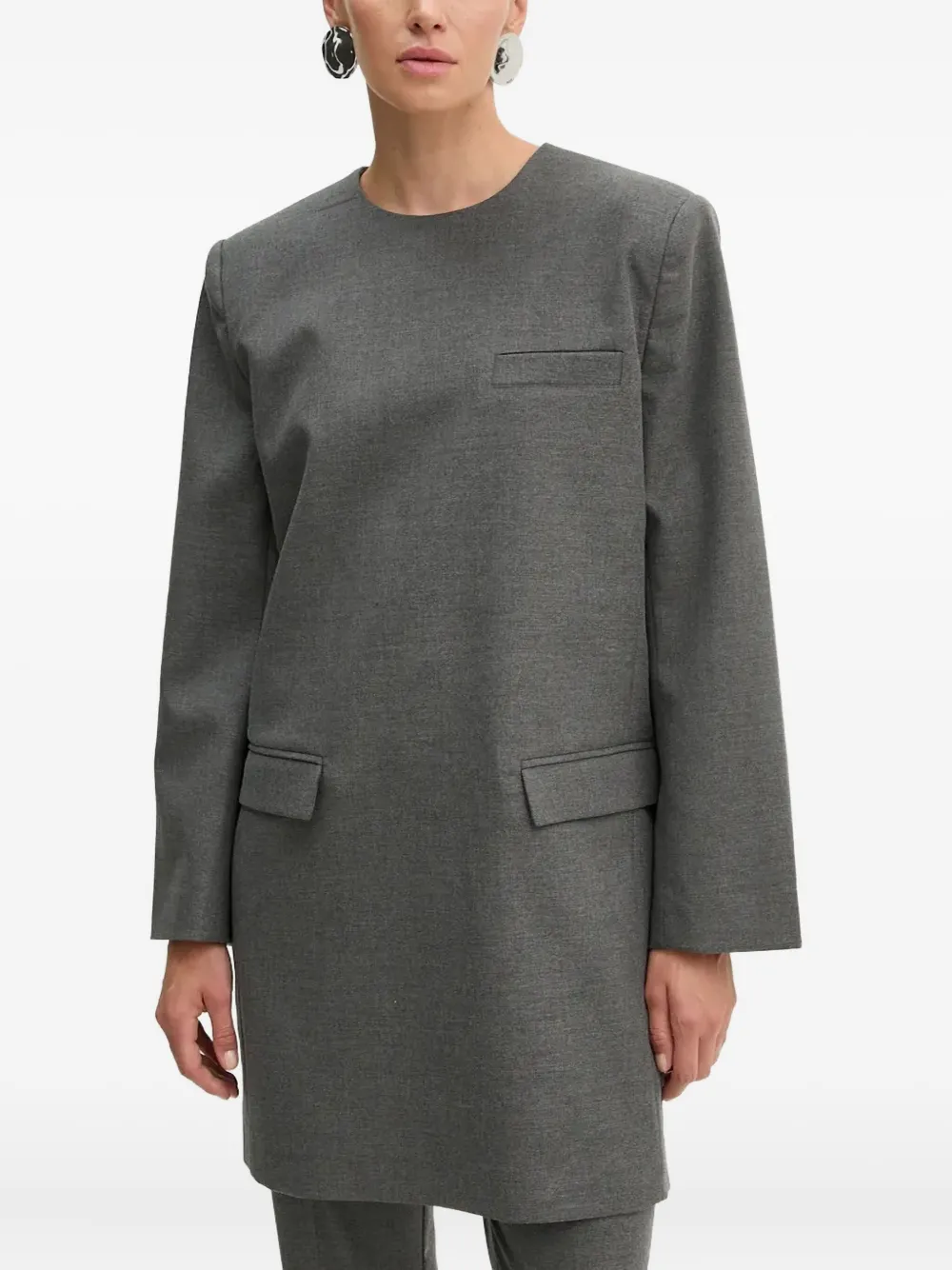 Gestuz Pocket Dress In Gray