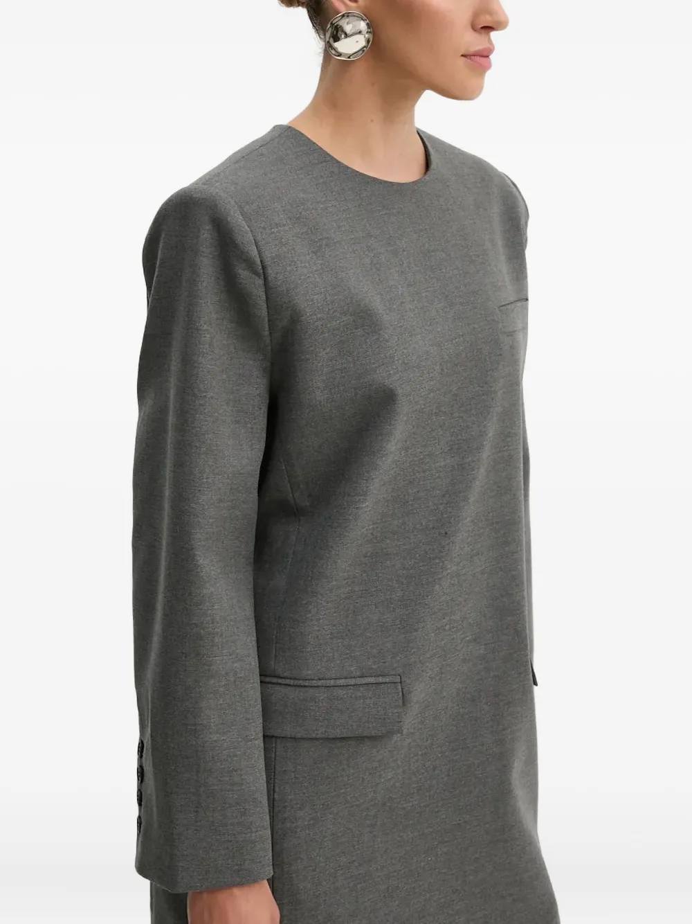 Gestuz Pocket Dress In Gray