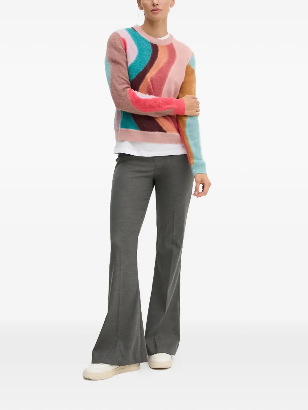  Ps Paul Smith Wave-pattern Sweater - Pink 